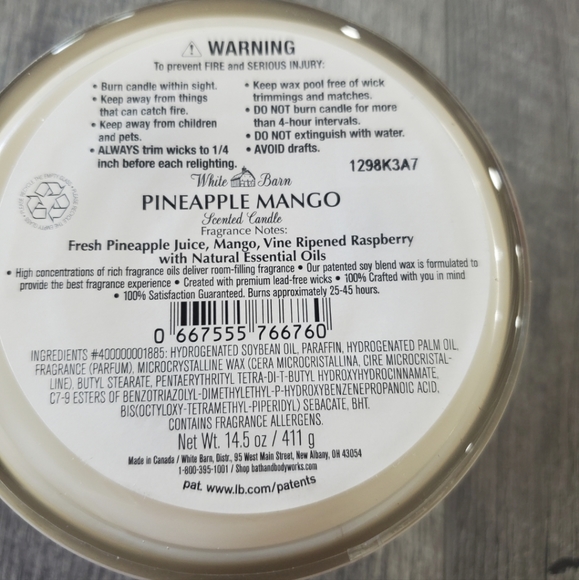 Bath and Body Works Pineapple Mango Candle - Picture 4 of 4